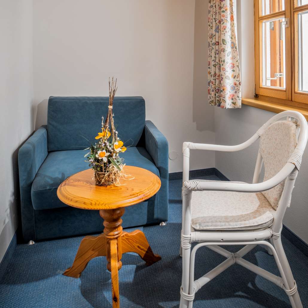 Sitzecke im Vogelzimmer