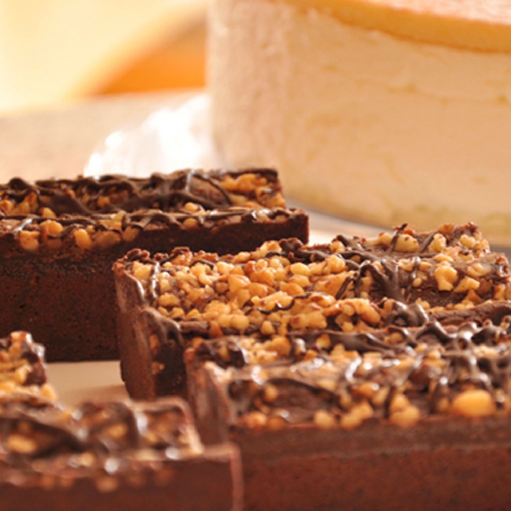 Frisch zubereitete Snacks und Kuchen